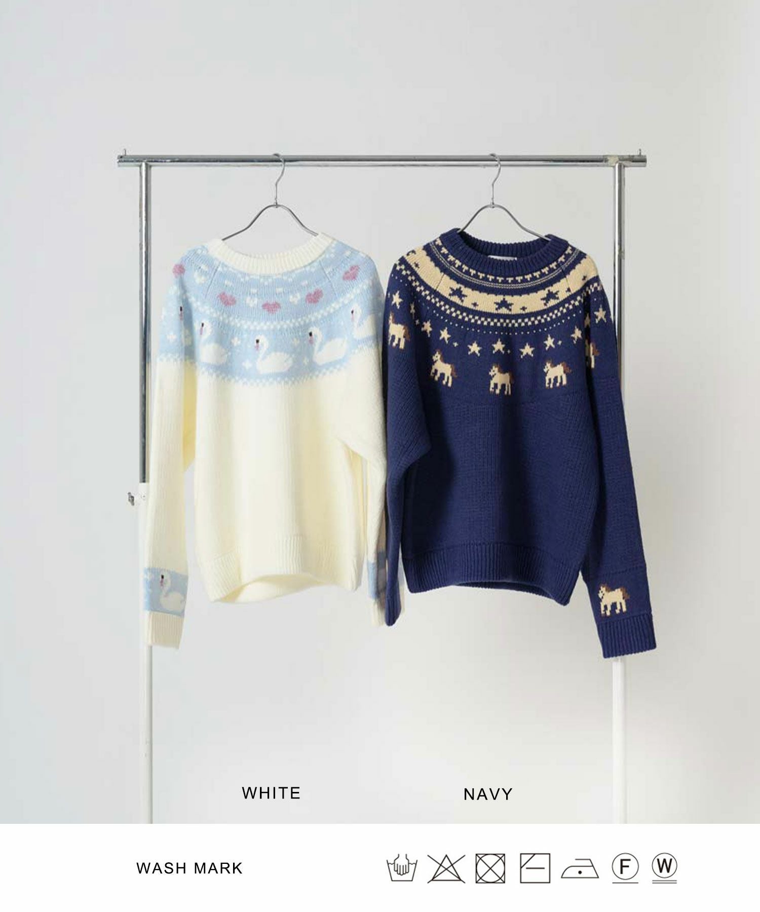 アニマル ノルディックニットプルオーバー TINA：JOJUN 全2色｜tnj441