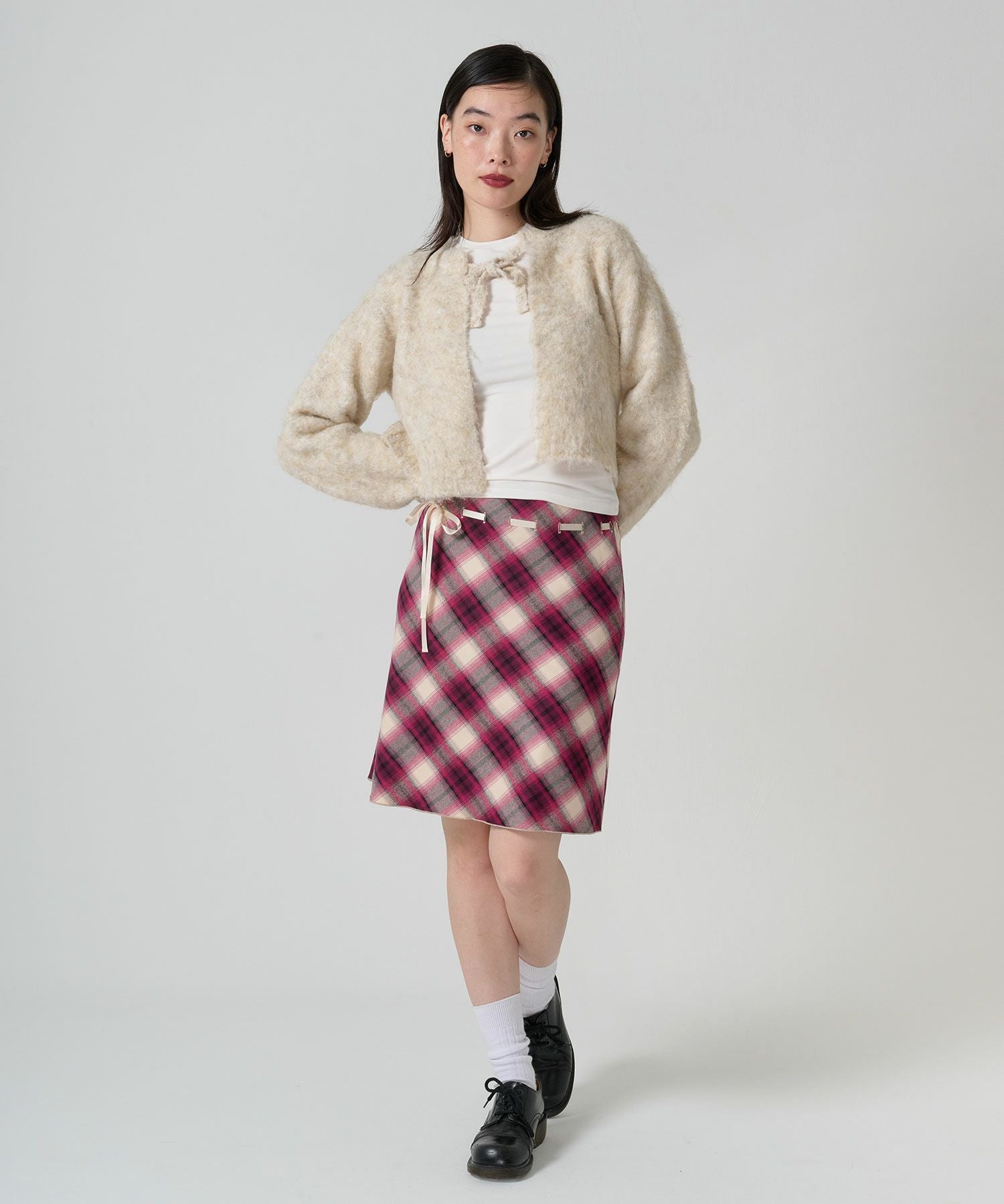 tina jojun ニットアウター　カーディガン 襟付きケーブルニットカーディガン | ayaka | TINA：JOJUN