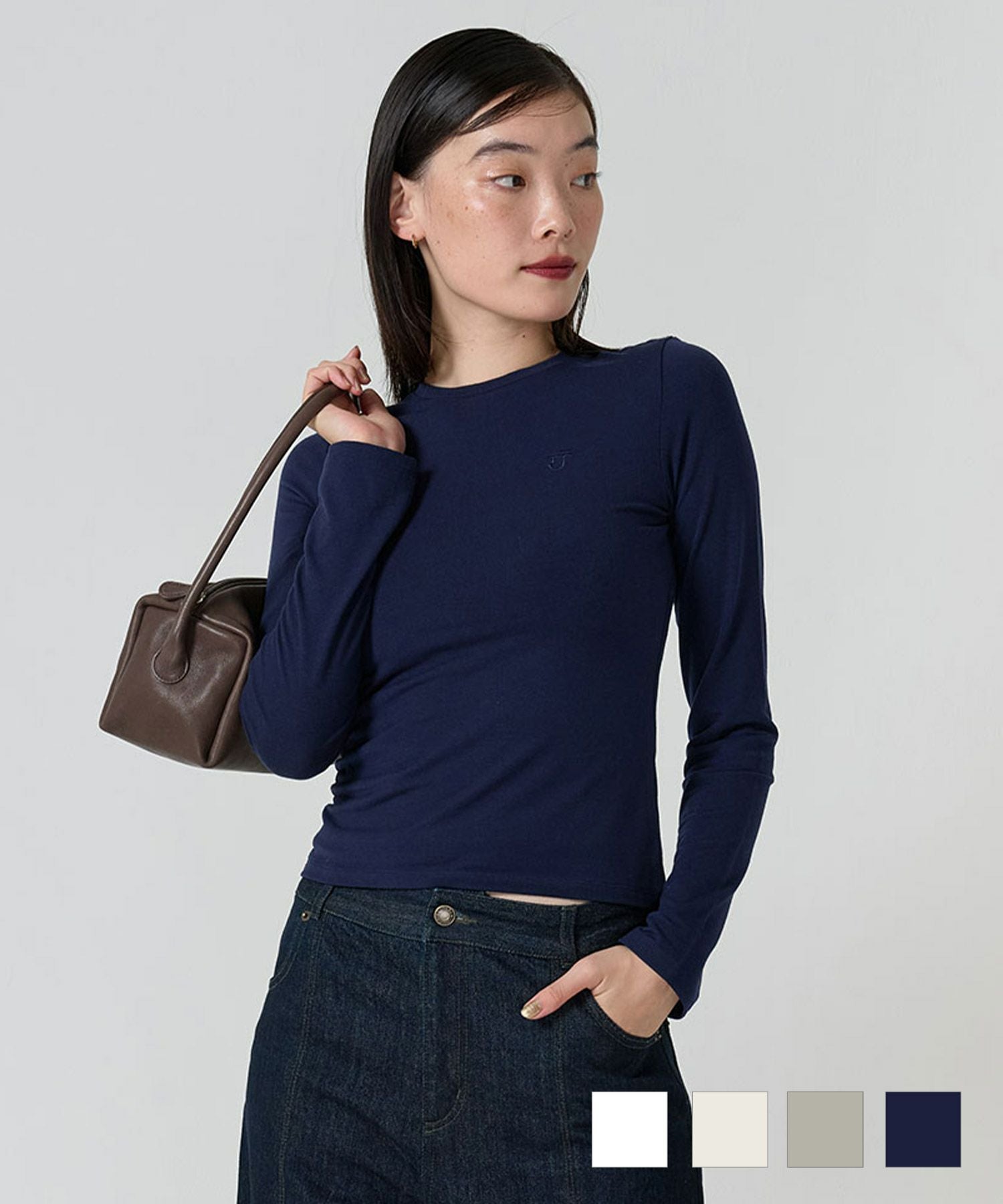 Special-Price-SALE エンブレム入り ロングスリーブカットソー TINA