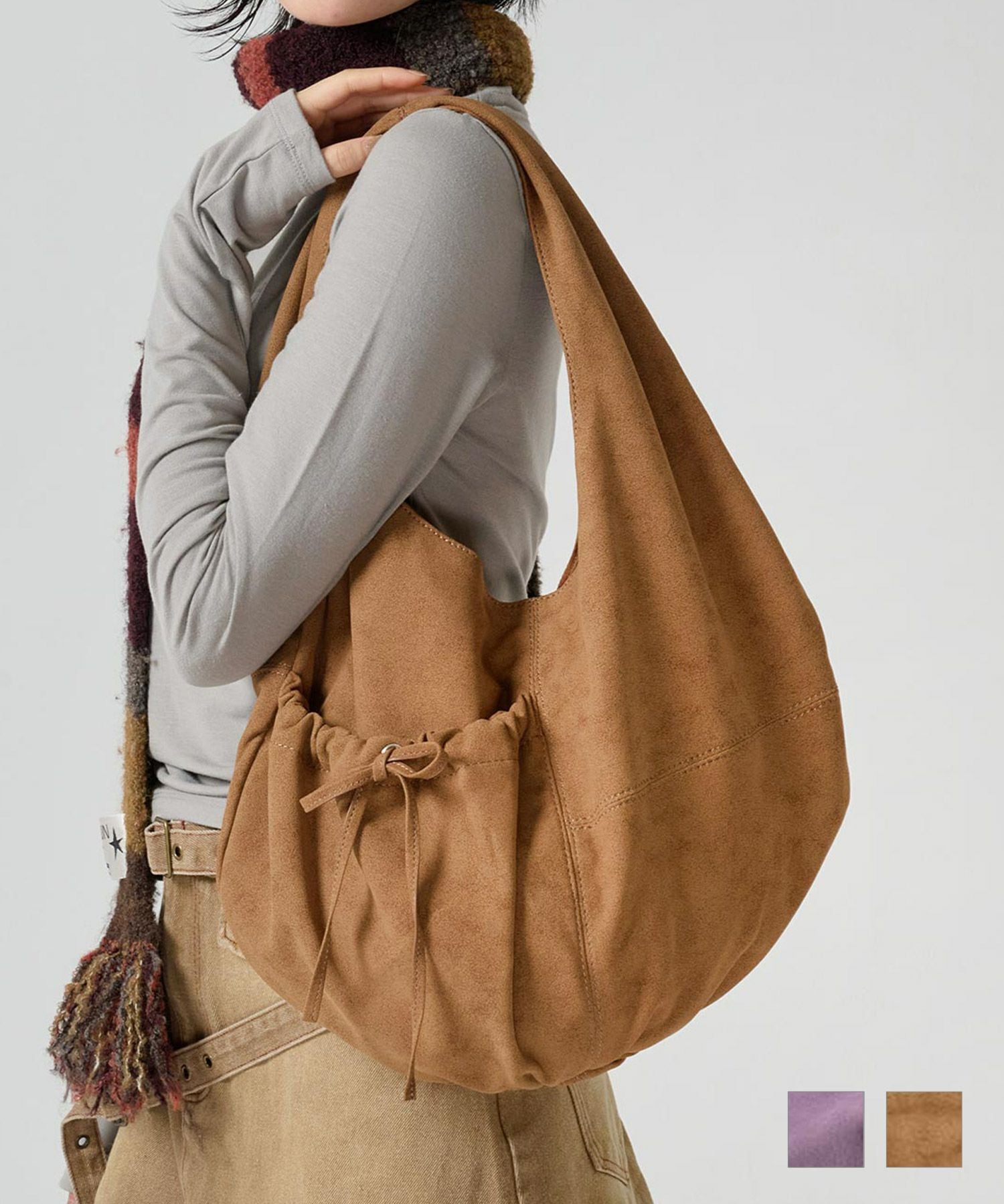 Special-Price-SALE フェイクスエード サークルハンドバッグ TINA