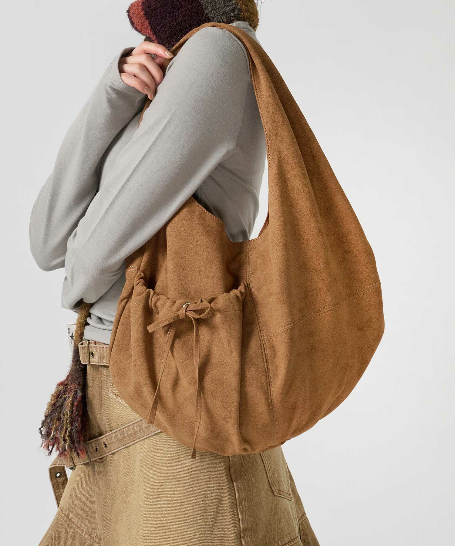 Special-Price-SALE フェイクスエード サークルハンドバッグ TINA