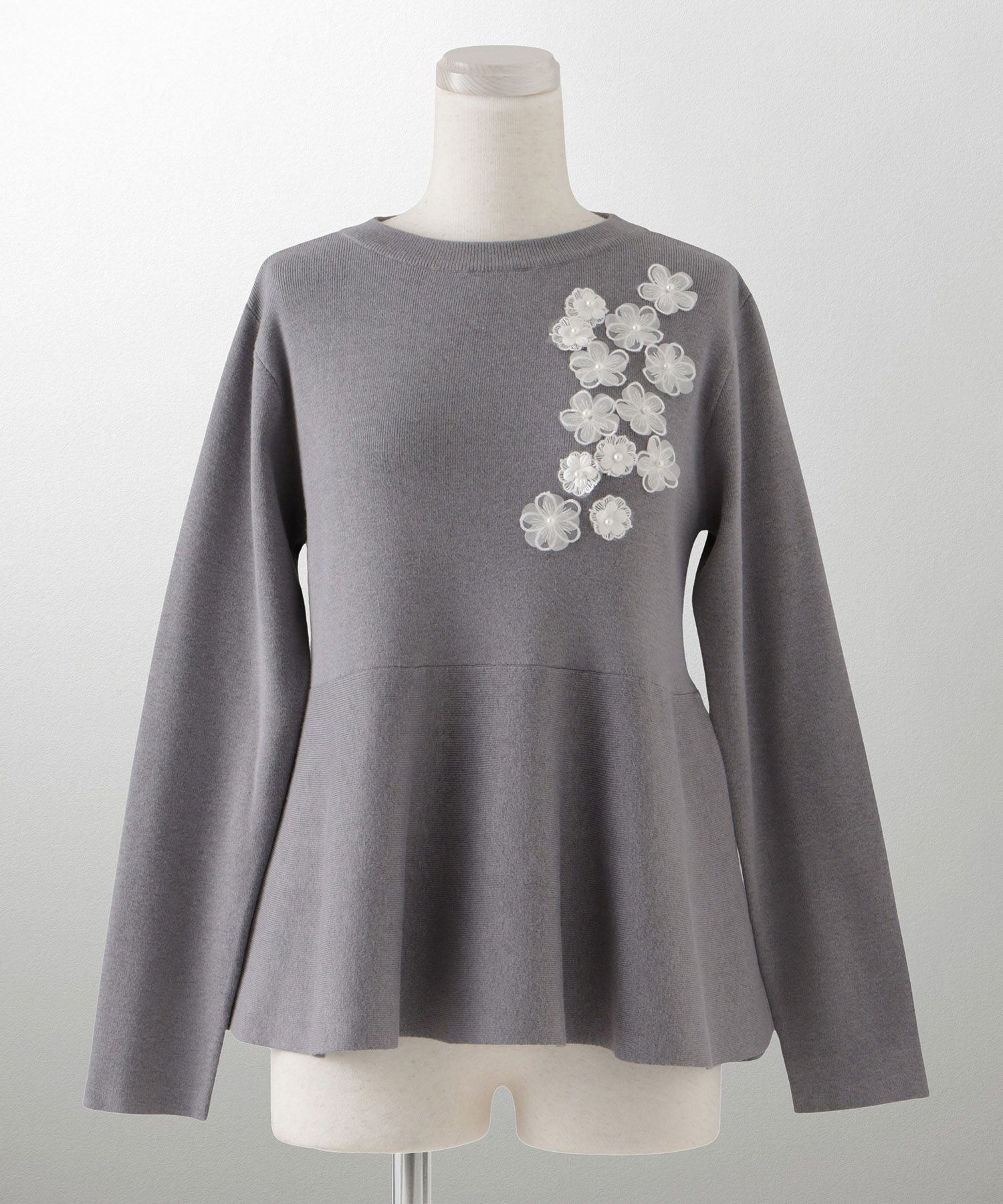 フラワーモチーフ ニット トップス HUIT 全3色｜hit441-0189【4