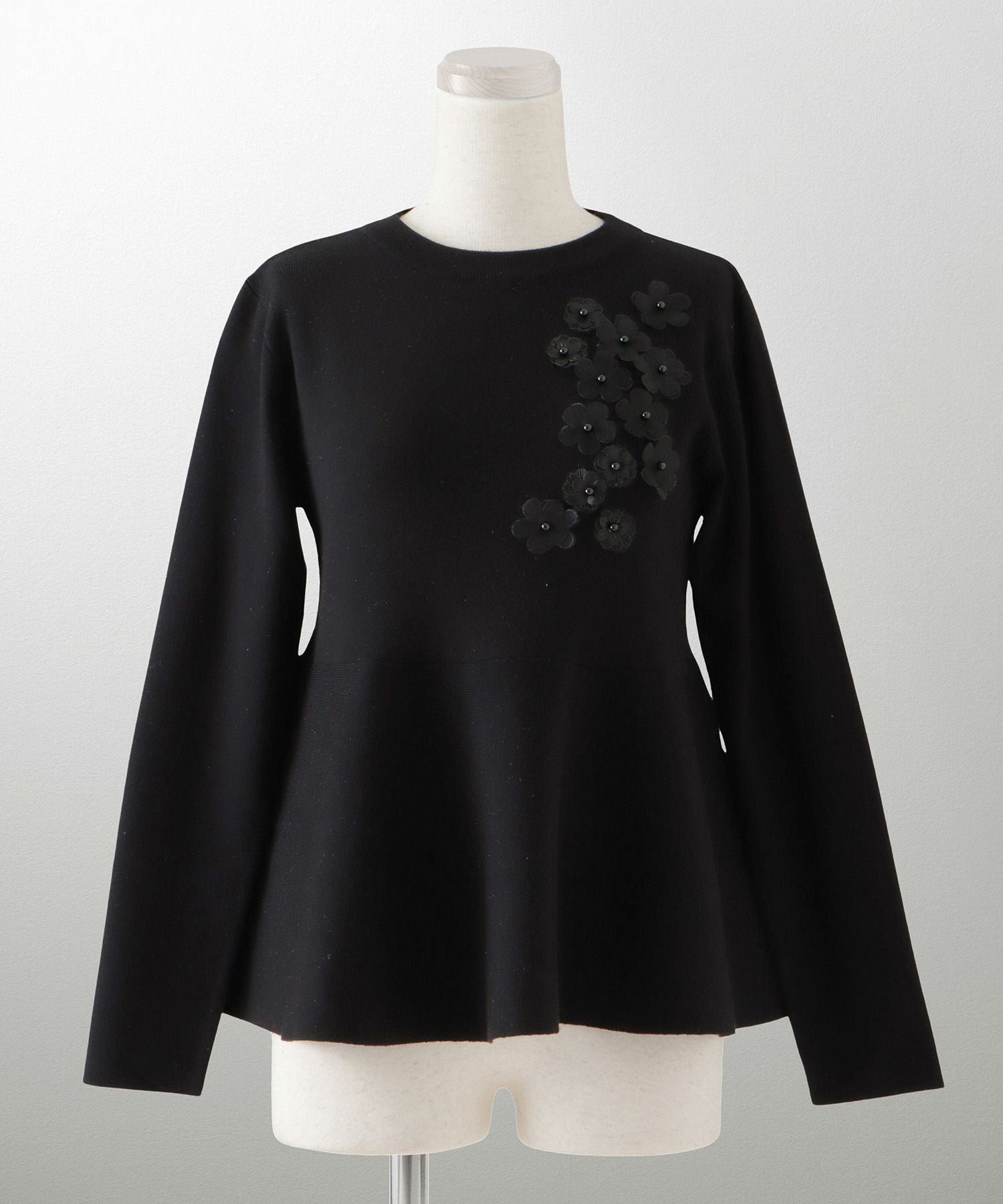 TIME-SALE フラワーモチーフ ニット トップス HUIT 全3色｜hit441-0189