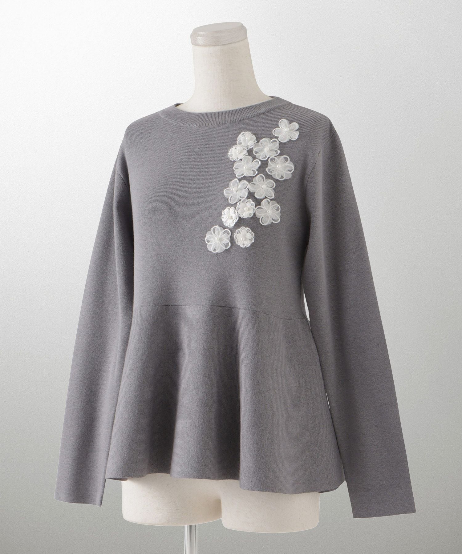 フラワーモチーフ ニット トップス HUIT 全3色｜hit441-0189【4