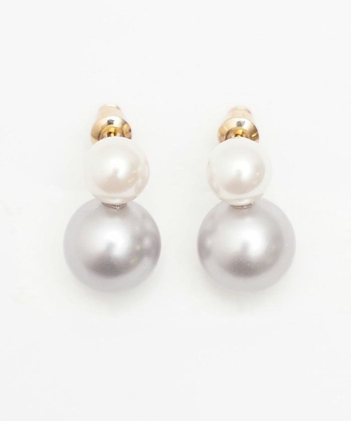 バイカラー パール ピアス Bicolor Pearl Pierce 真鍮 プラパール バイカラー パール ピアス Bicolor Pearl Pierce （Liala）