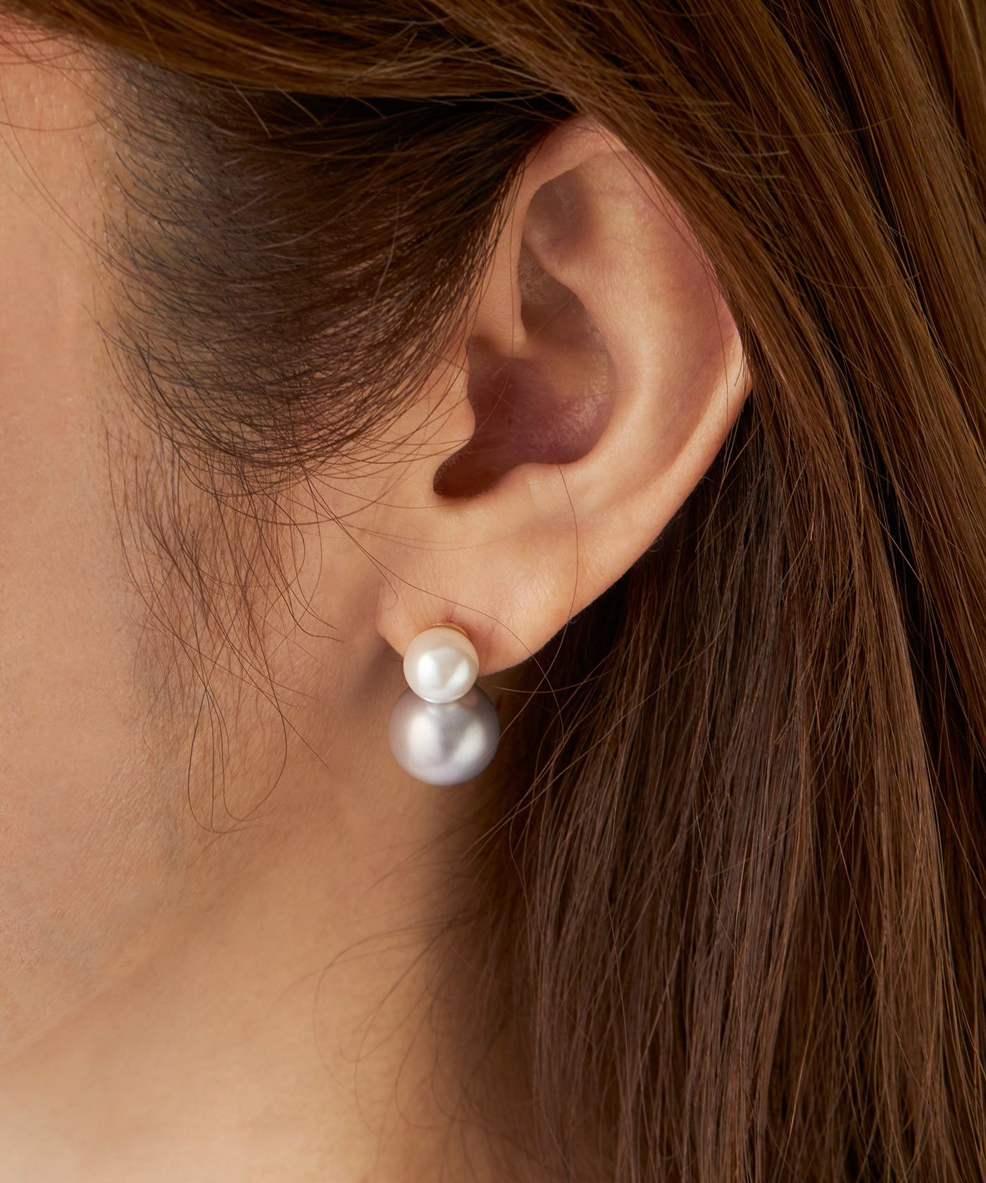 バイカラー パール ピアス Bicolor Pearl Pierce （Liala） 全1種