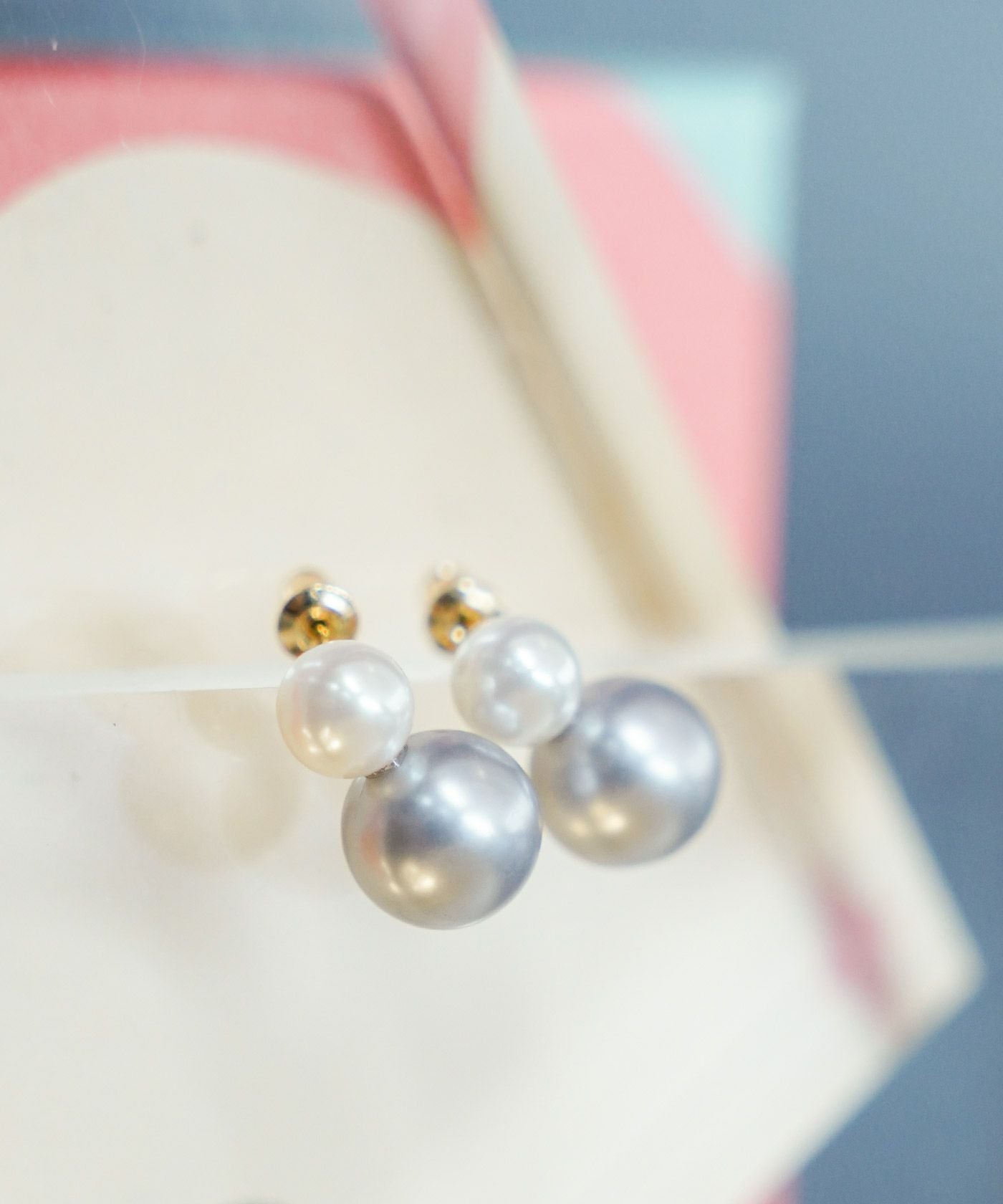 バイカラー パール ピアス Bicolor Pearl Pierce （Liala） 全1種