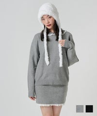 ニット/スカート/レース付き