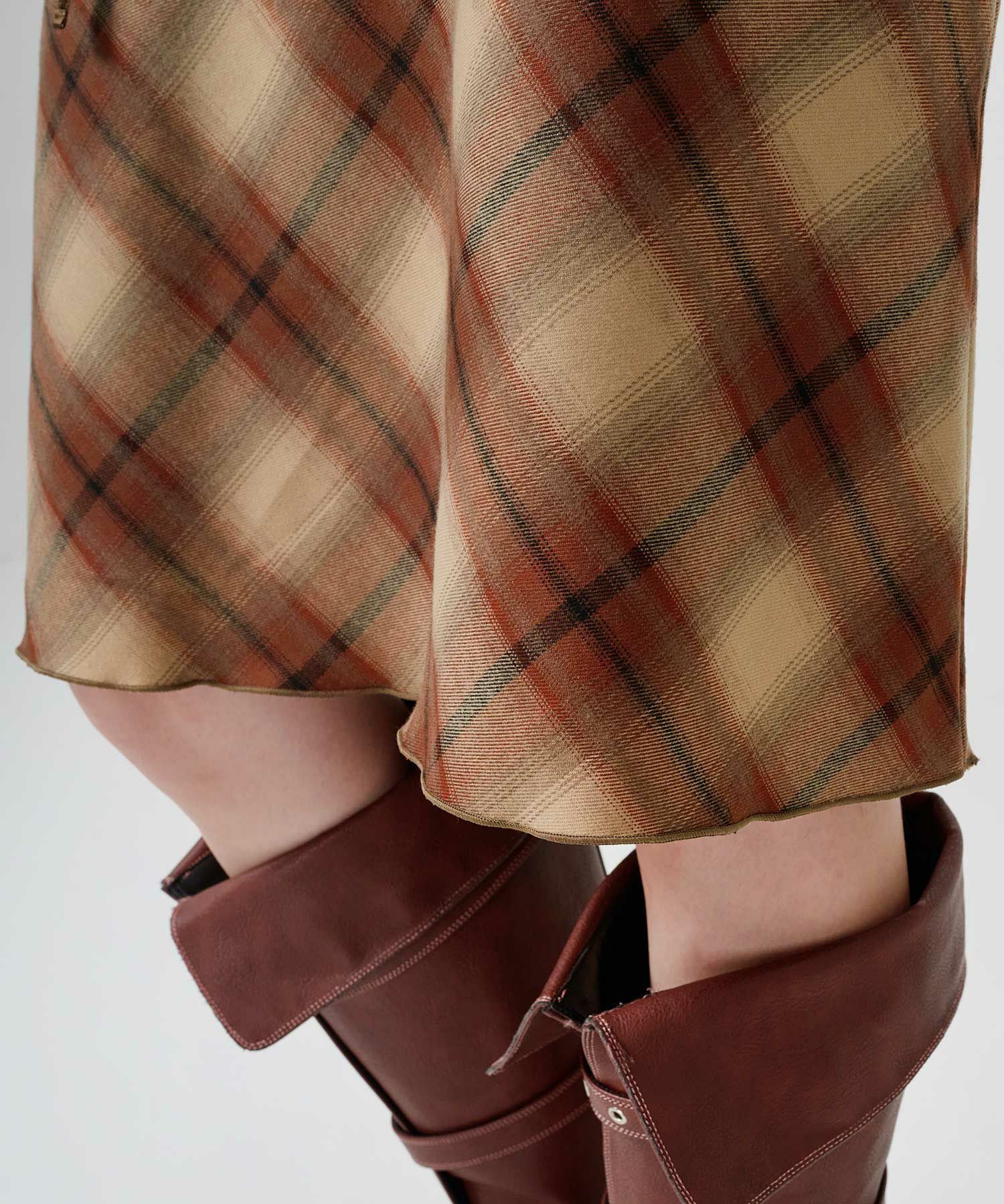 Special-Price-SALE ウエストリボン チェックスカート TINA：JOJUN 全2