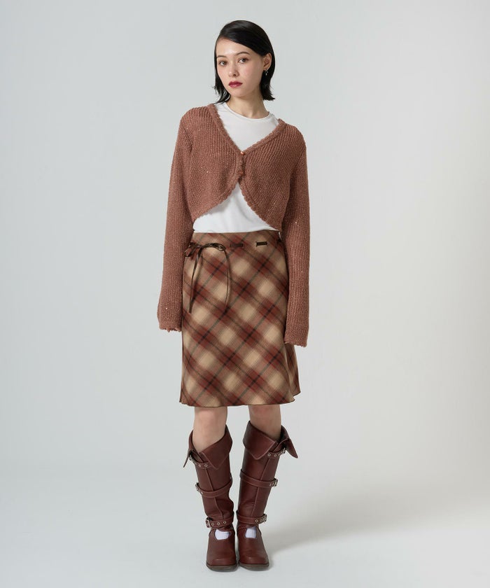 カーディガン/スパンコール/ウールミックス