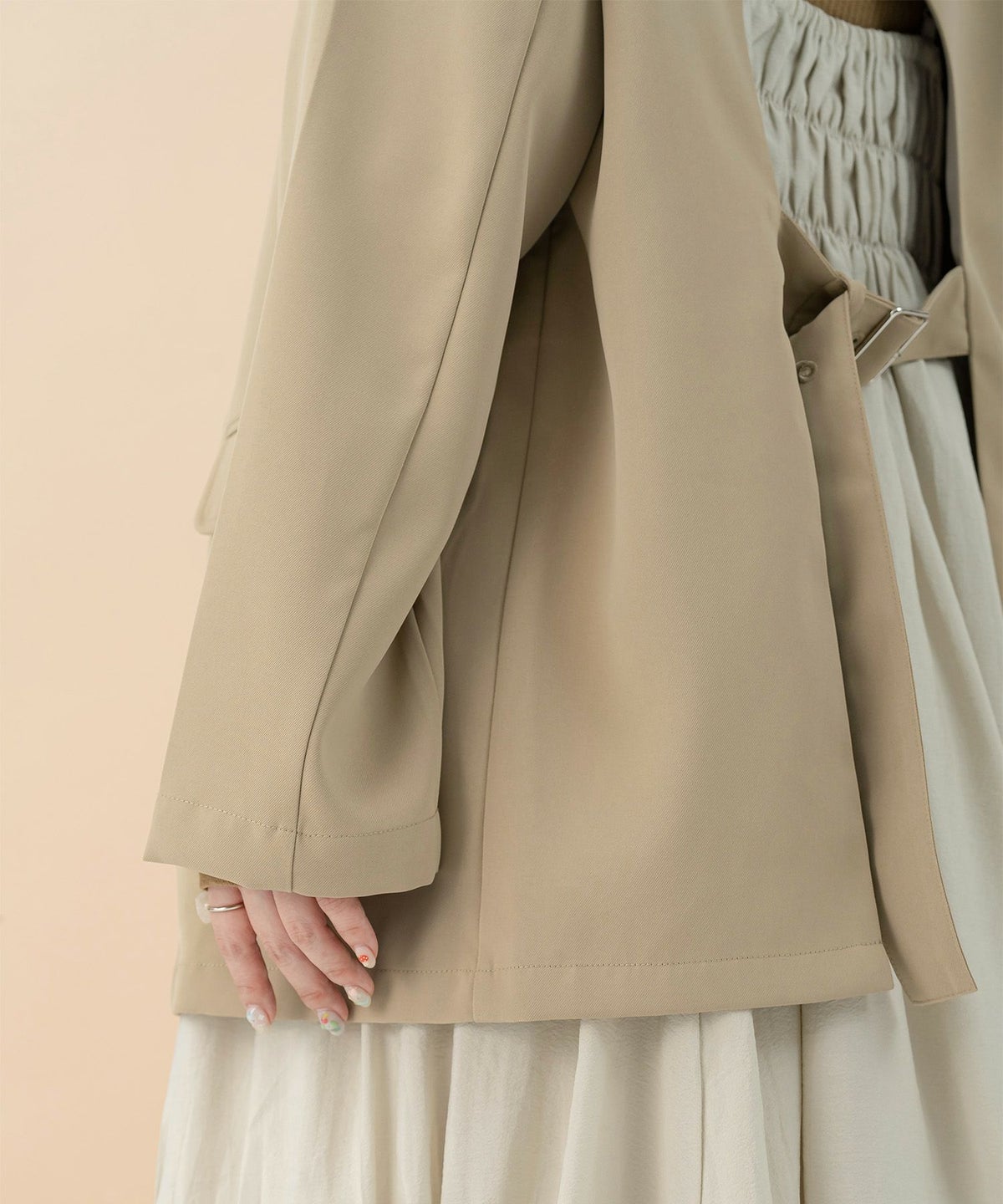 マニッシュ ドライタッチ シンプル 秋/アイボリー/ベージュ/F