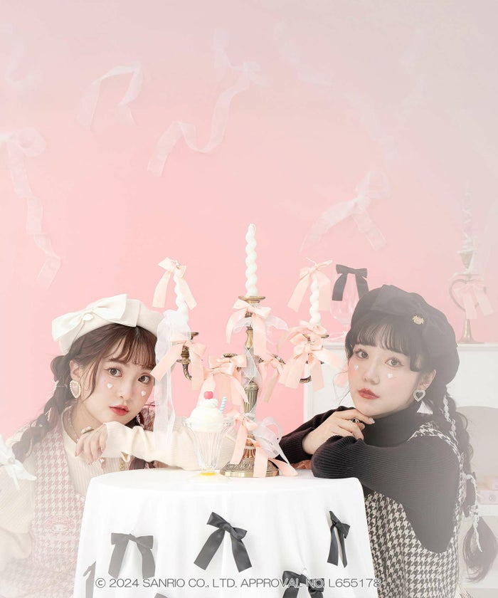 サンリオ マイメロディ クロミ リボン 総柄/マイメロディ/クロミ/F