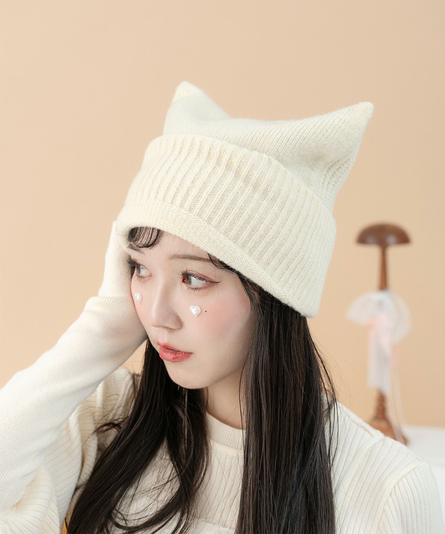 猫耳 ニット キャップ miolite 全3色｜mio984-0110【1】 - ニット