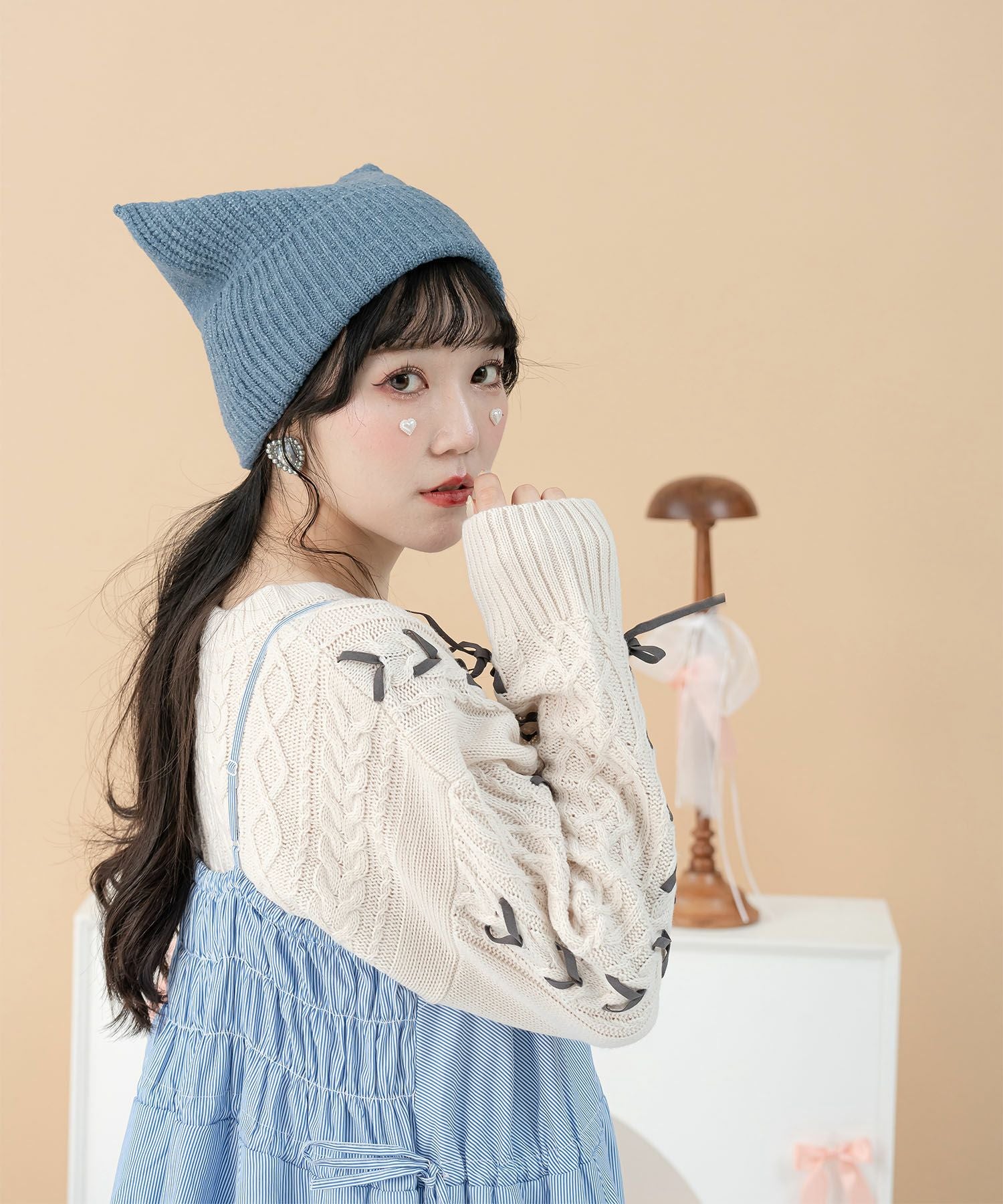 猫耳 ニット キャップ miolite 全3色｜mio984-0110【1】 - ニット