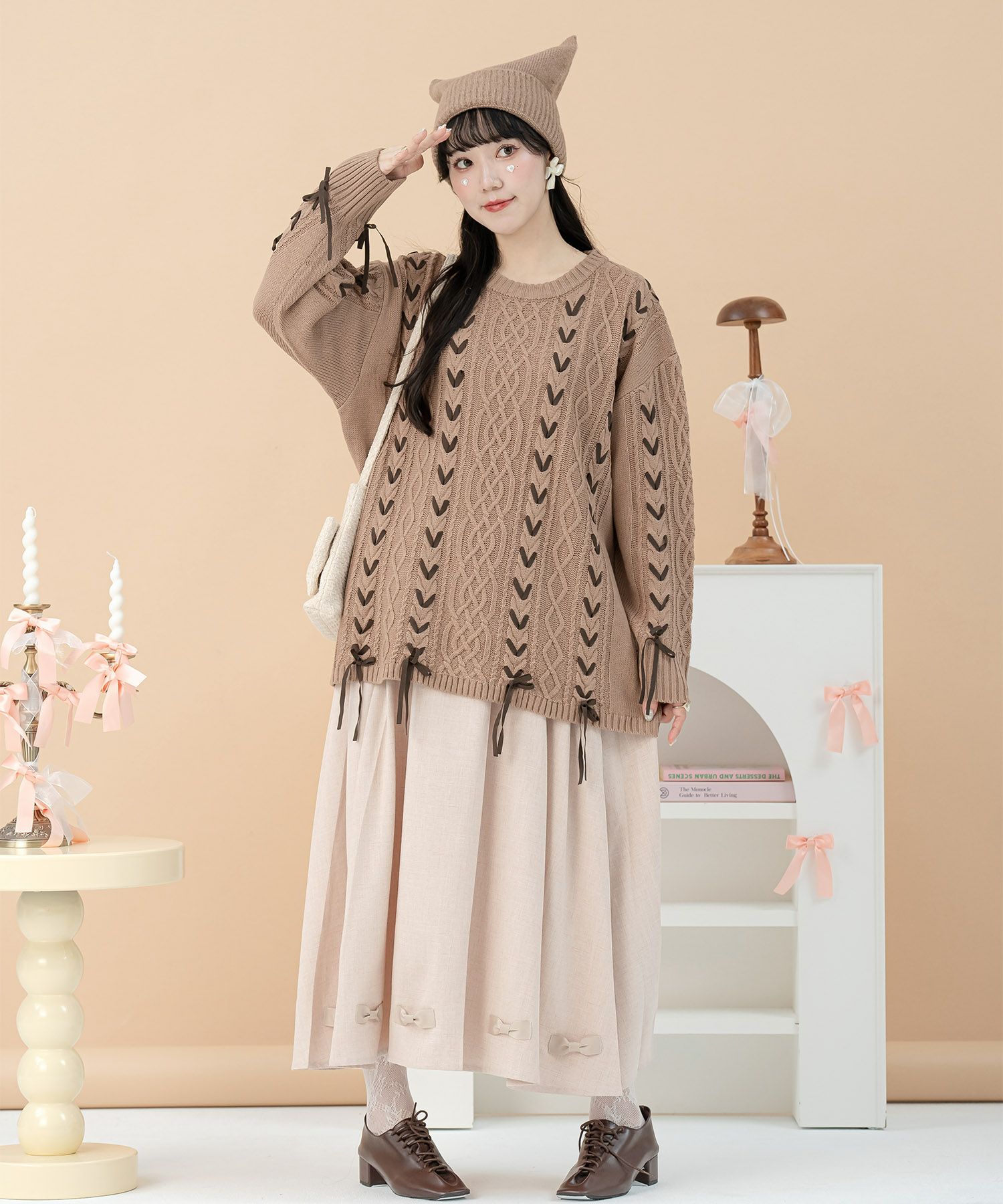 猫耳 ニット キャップ miolite 全3色｜mio984-0110【1】 - ニット