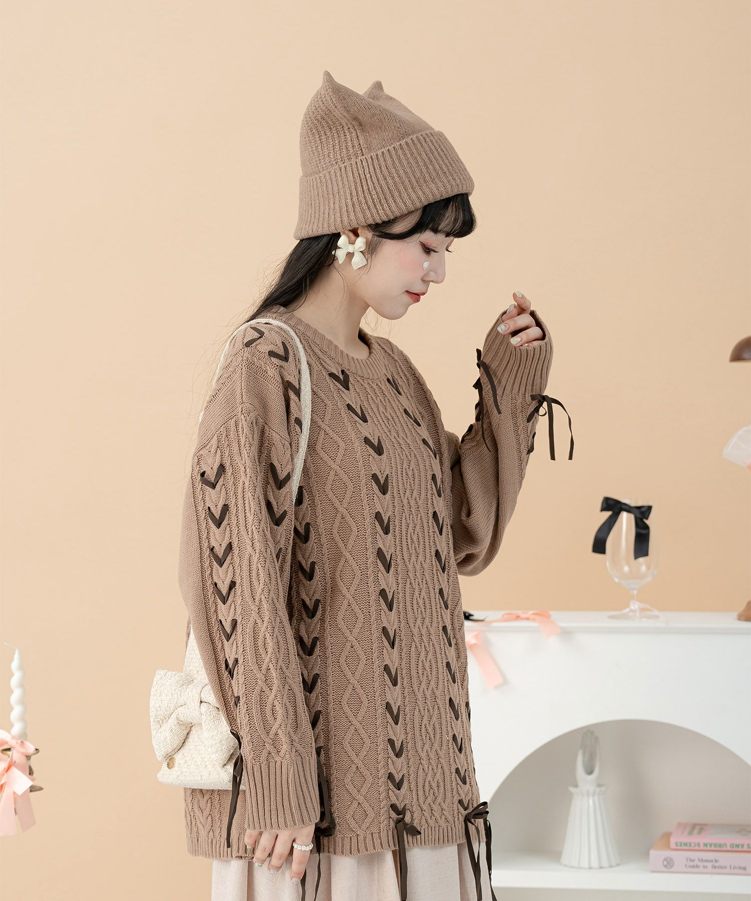 猫耳 ニット キャップ miolite 全3色｜mio984-0110【1】 - ニット