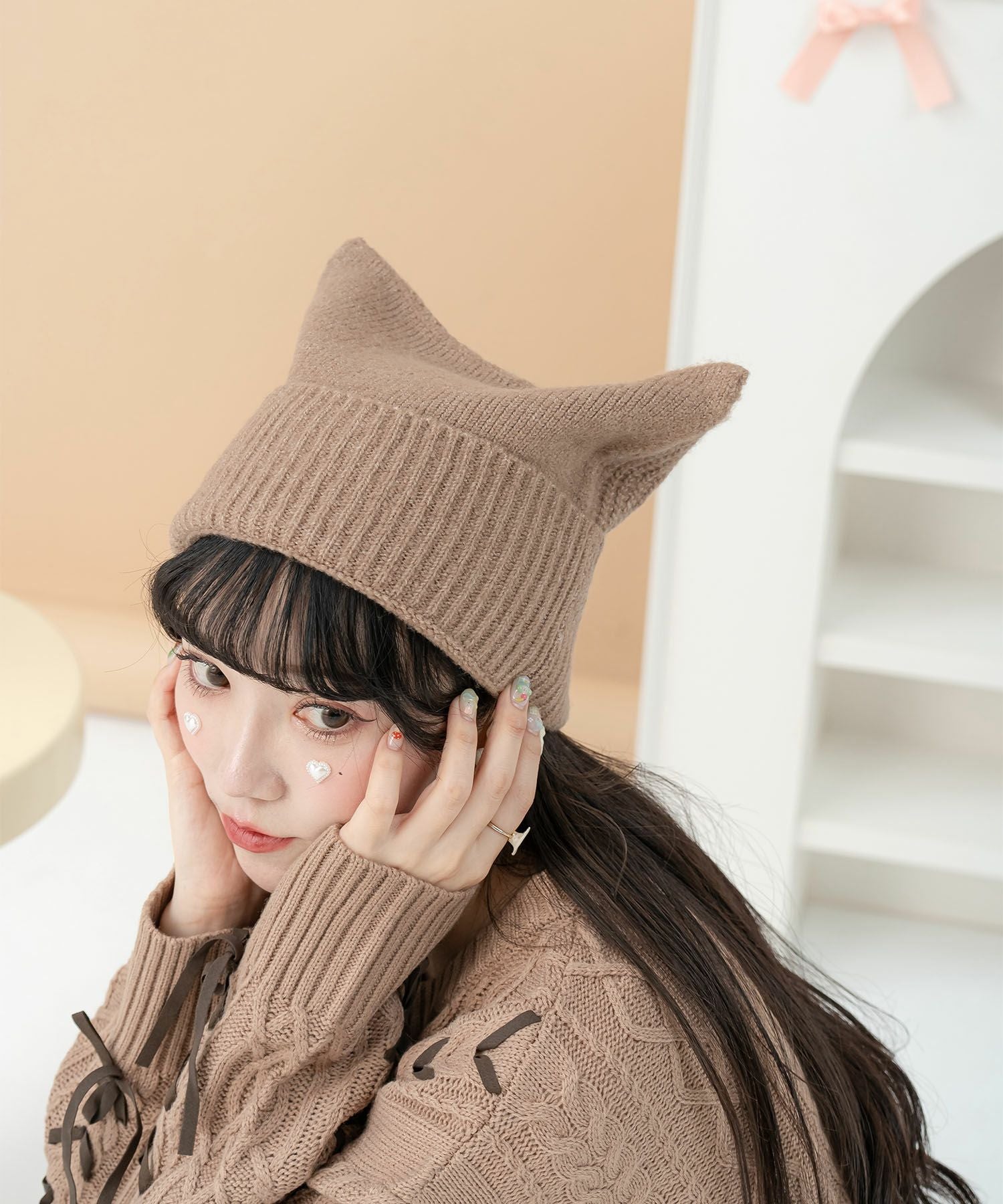 猫耳 ニット キャップ miolite 全3色｜mio984-0110【1】 - ニット