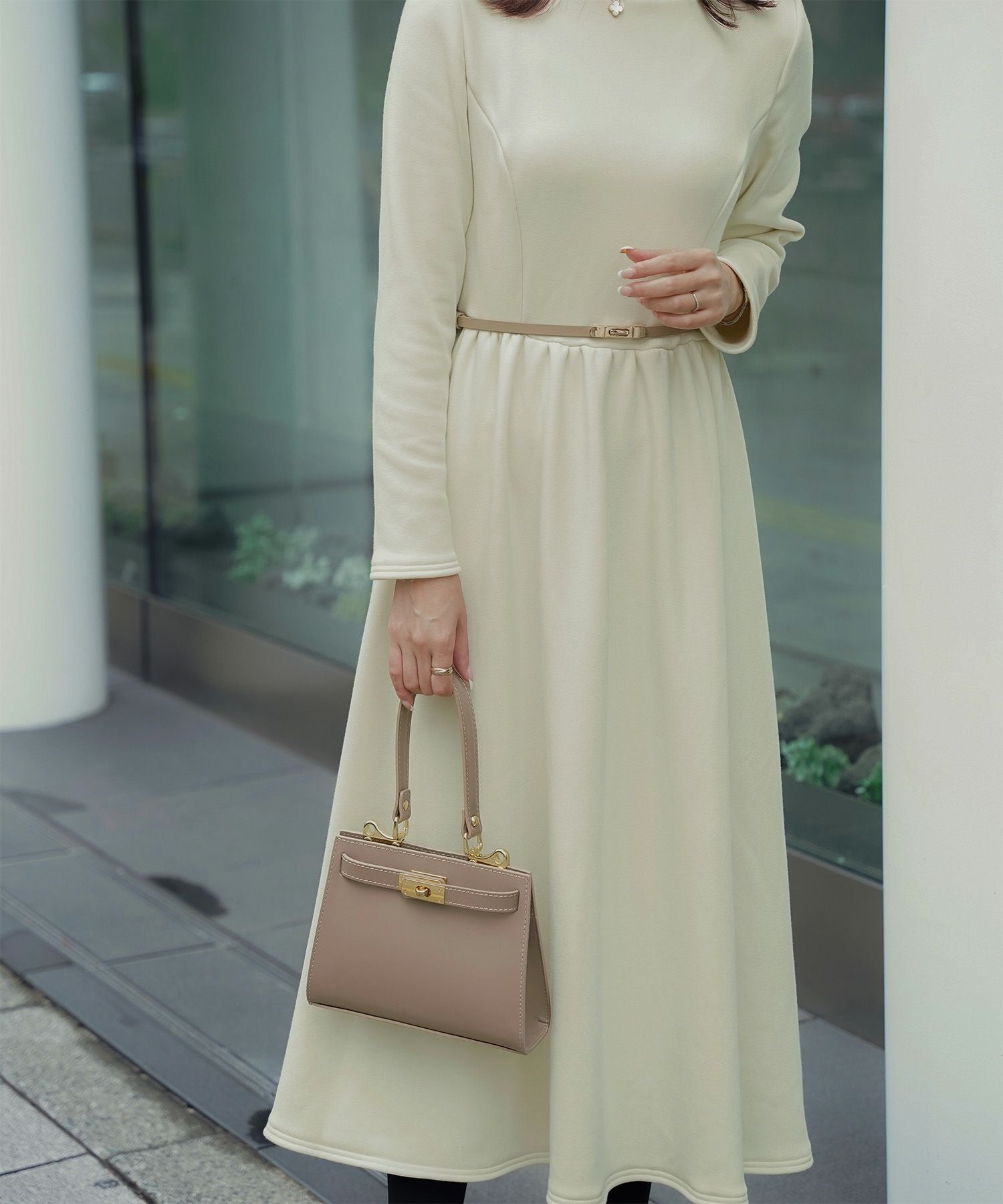 ボンバーヒート フィットアンドフレア ワンピース HUIT 全3色｜hit341