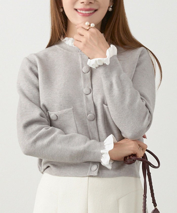 新色追加手洗い可ニットトップスレディースかわいいきれいめオフィス秋冬大人セットアップ対応ジョイントスペース