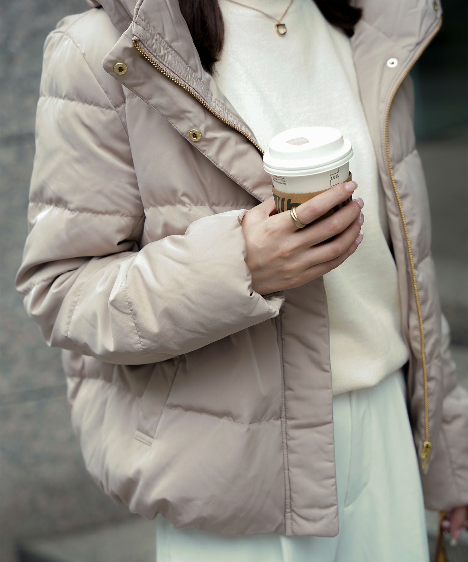 セレクト ピーチスキン ショート丈 ダウン コート HUIT 全3色｜hit281