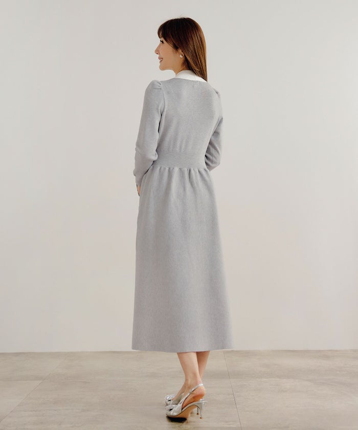 新色追加 手洗い可 長袖 ロング レディース 秋 春 フレア 黒 可愛い オフィス きれいめ ジョイントスペース