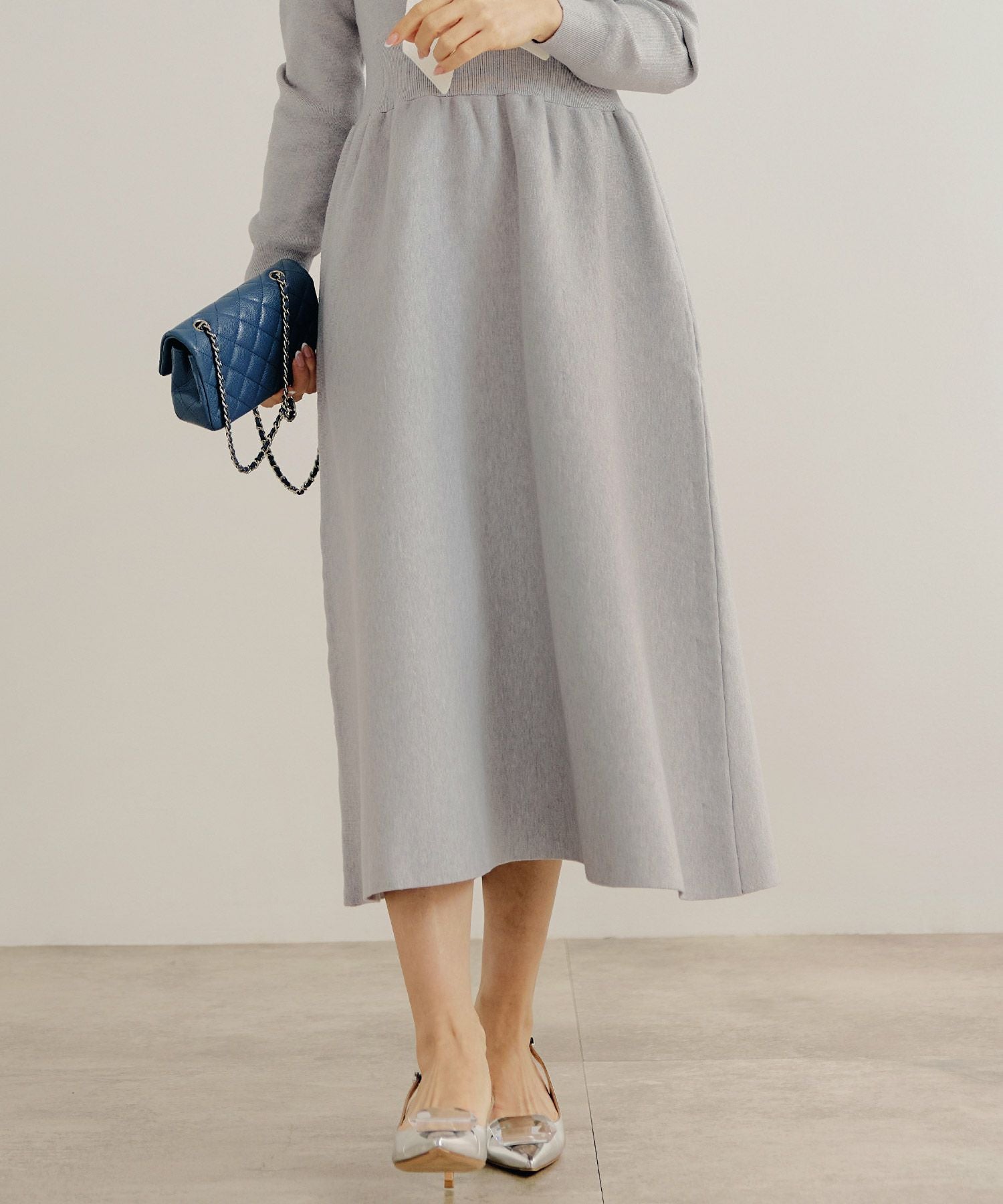 ボウタイ ニット ワンピース Liala×PG 全5色｜lpg341-2034【3】 - 長袖