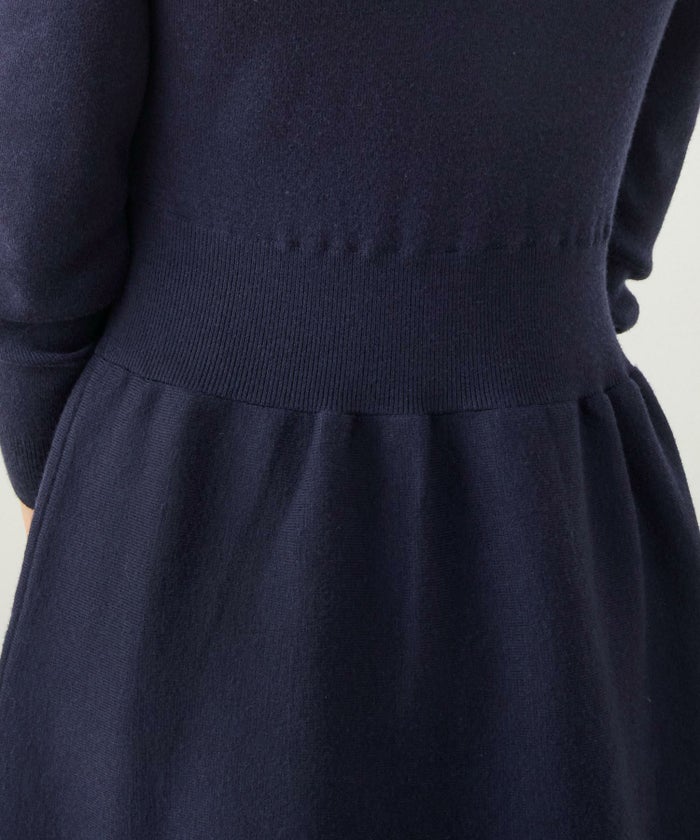 新色追加 手洗い可 長袖 ロング レディース 秋 春 フレア 黒 可愛い オフィス きれいめ ジョイントスペース