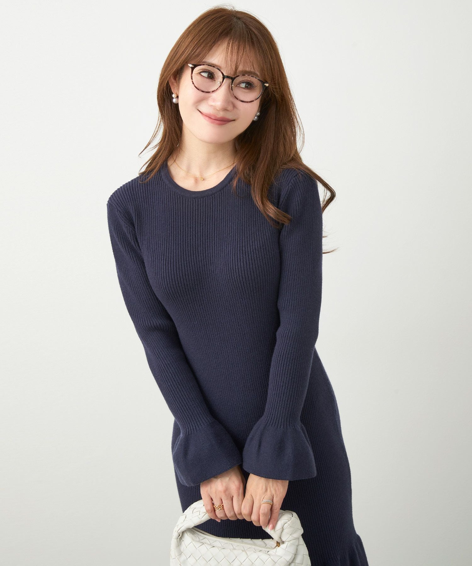 マーメイドライン リブニット ワンピース