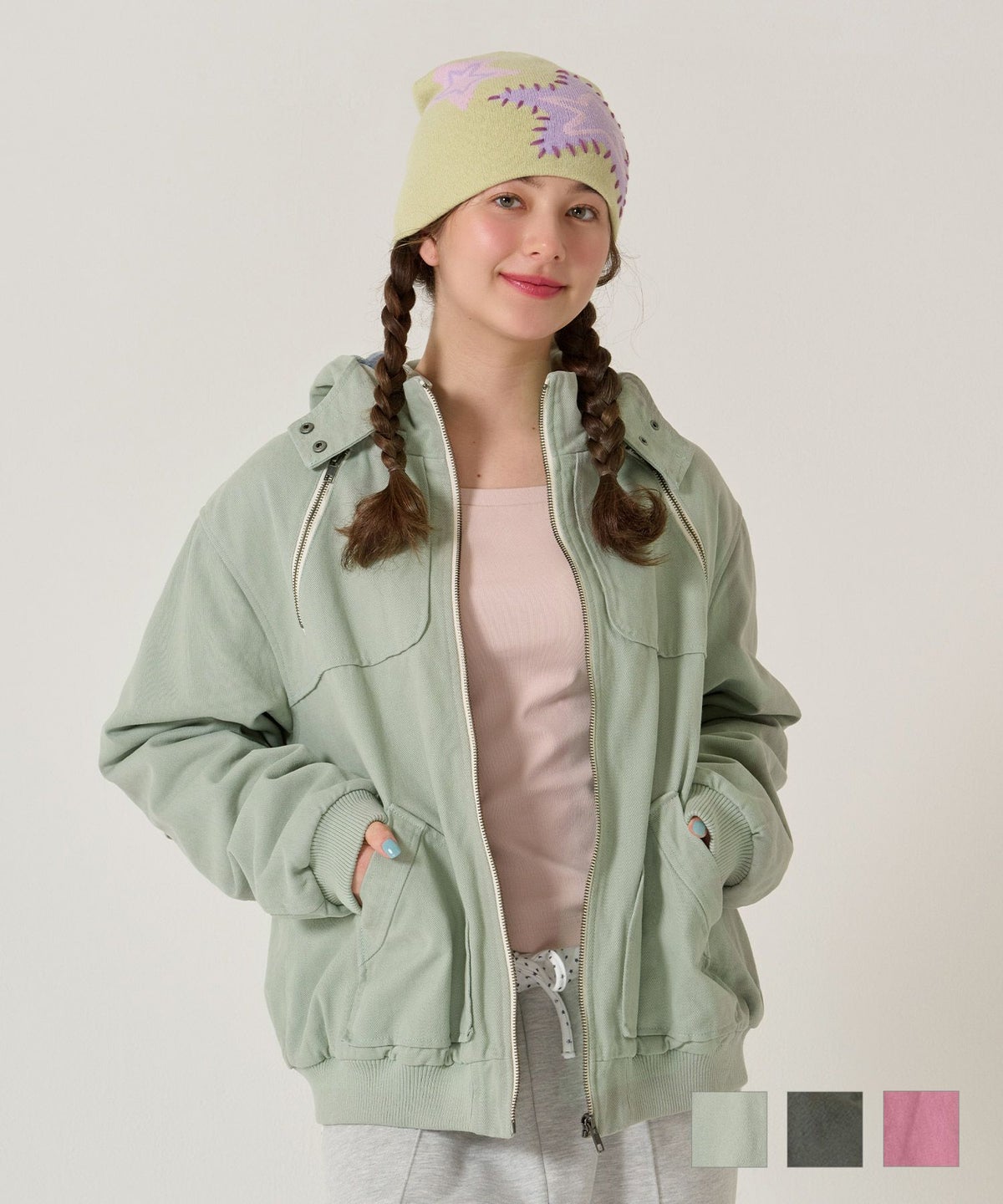 アウター/ジャケット/フード付き