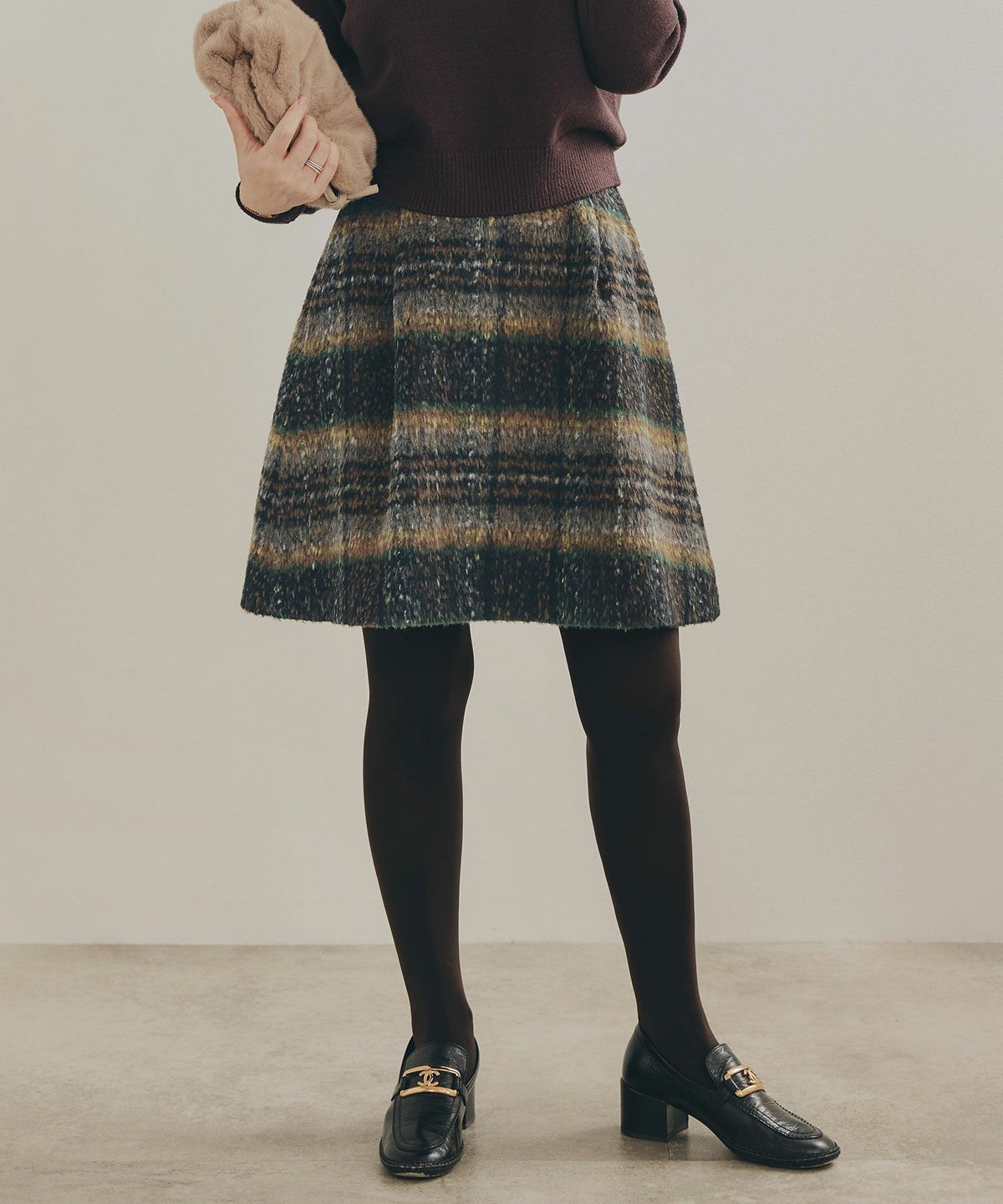 新色追加 手洗い可 ボトムス レディース スカート 柄 かわいい 大人 きれいめ コーデ 冬 ジョイントスペース