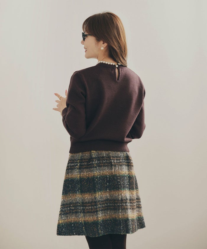 新色追加 手洗い可 ボトムス レディース スカート 柄 かわいい 大人 きれいめ コーデ 冬 ジョイントスペース