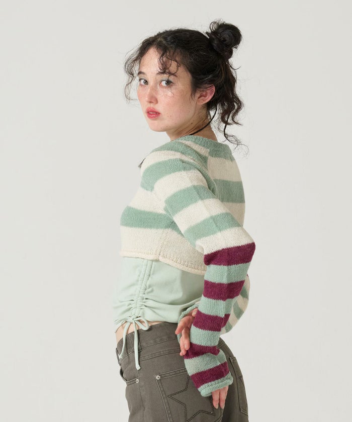 トップス/ロンT/ドロスト/カラー