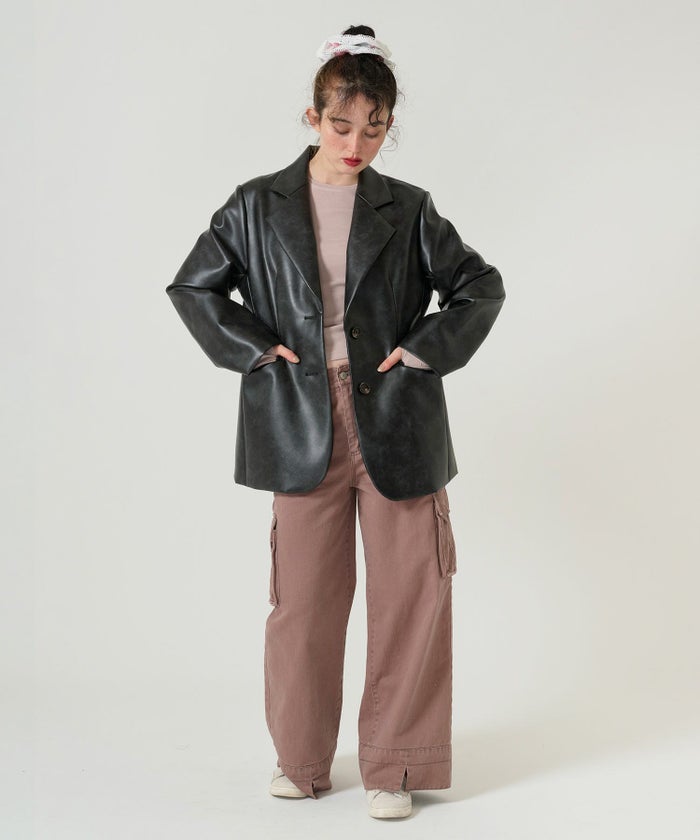 レザージャケット/アウター/マフラー