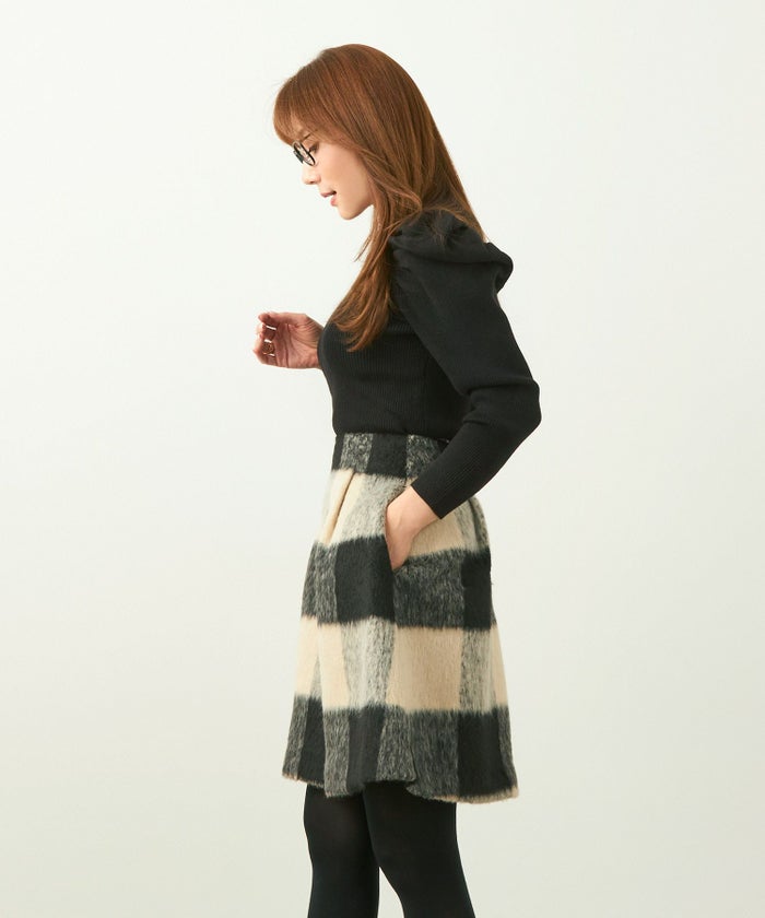 手洗い可 ニット トップス 秋春 冬 白黒 長袖 レディース かわいい きれいめ オフィス ジョイントスペース