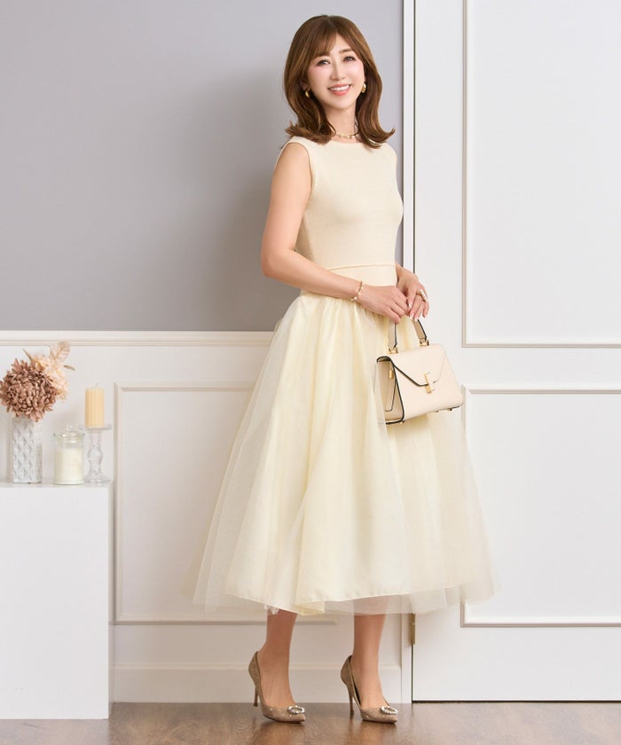 ワンピースレディースおすすめかわいいきれいめ白黒チュールレース花柄卒業式入園フォーマルジョイントスペース