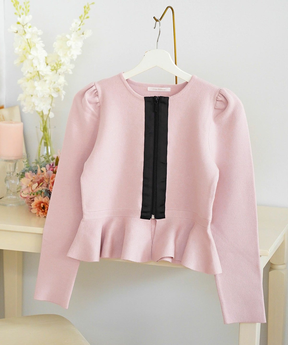 ニット トップス レディース 大人 オフィス きれいめ かわいい カーディガン 羽織り 白黒 秋冬春 ジョイントスペース