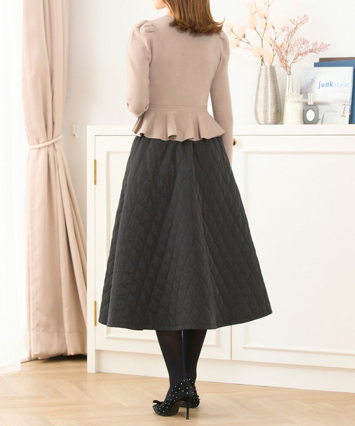 ニット トップス レディース 大人 オフィス きれいめ かわいい カーディガン 羽織り 白黒 秋冬春 ジョイントスペース