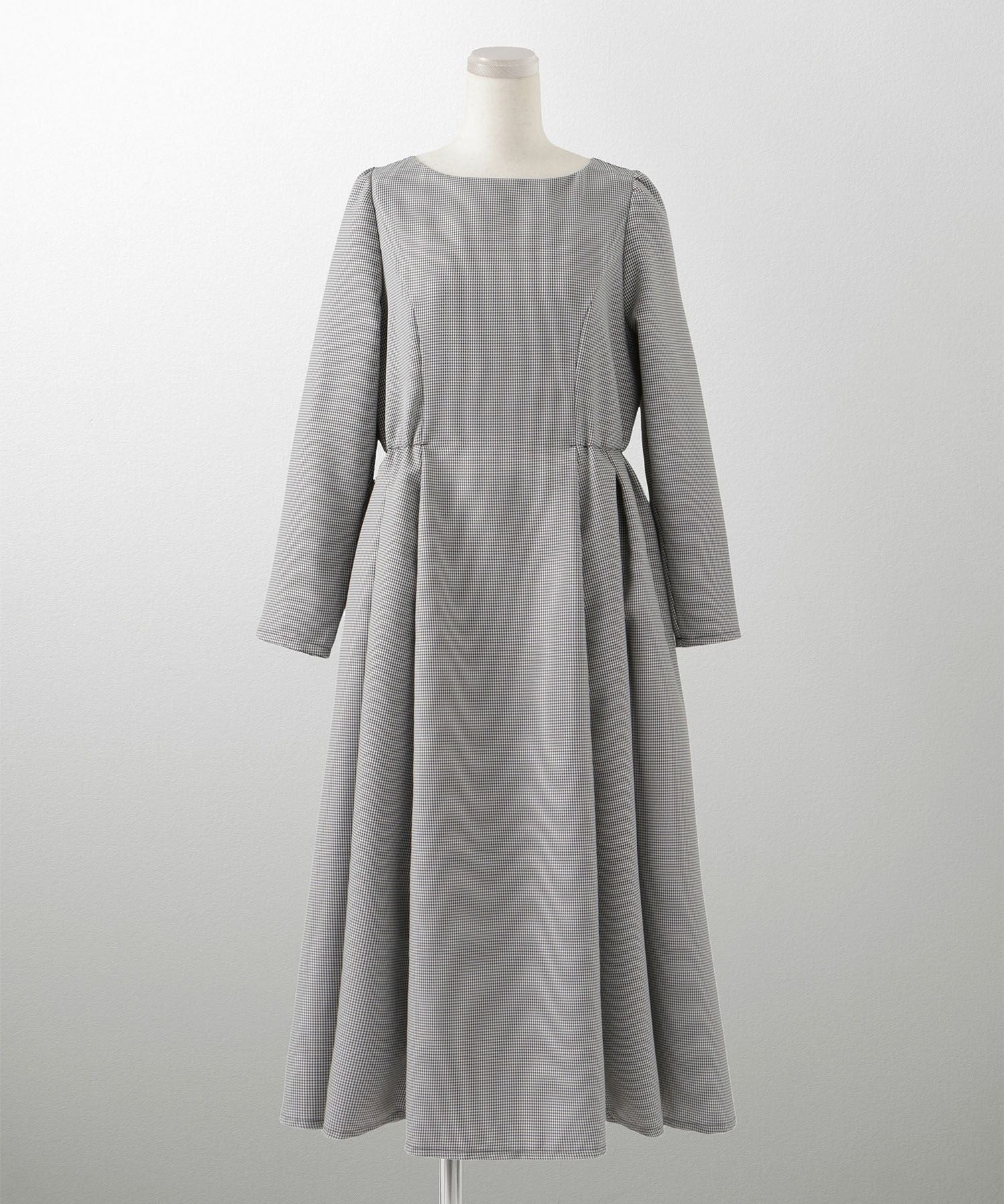 チェック柄 ワンピース HUIT 全2色｜hit341-0207【1】 - 長袖・七分袖