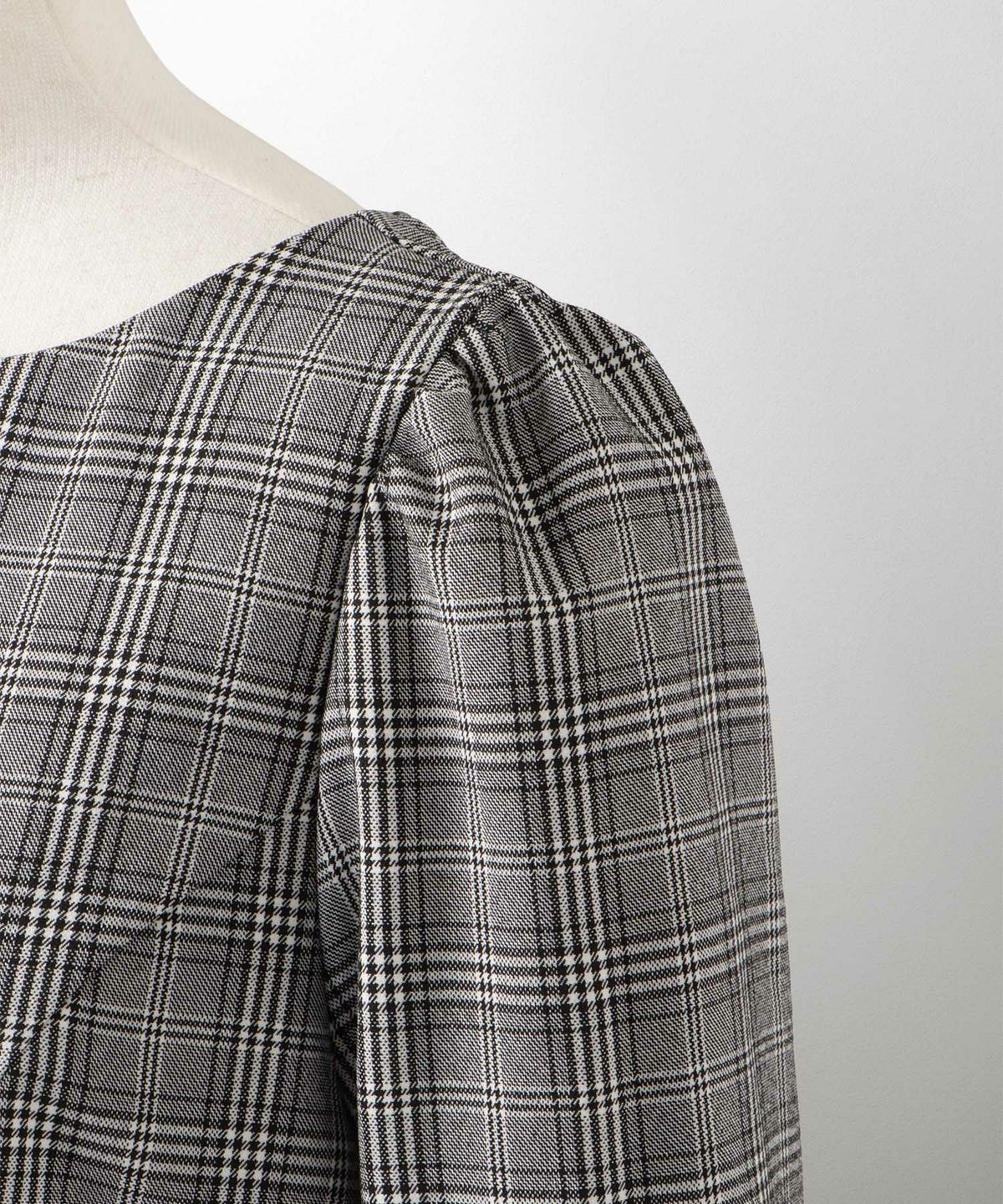 トレンド 秋冬 上品 ドレスライク デイリー ストレッチ タック ギャザー フレア ロング/千鳥格子/グレンチェック/M