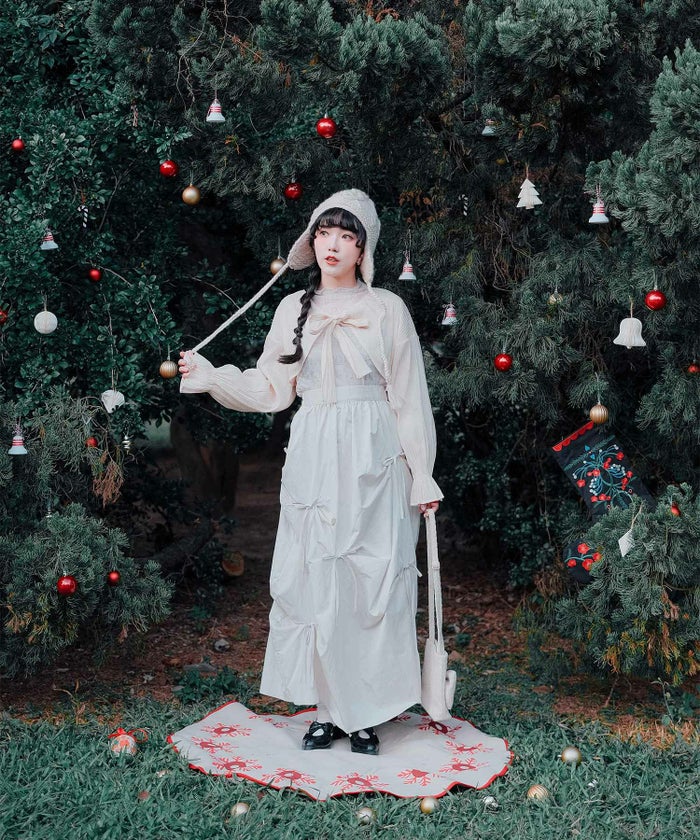 ウエストゴム タック カジュアル ナイロン/ベージュ/ブラック/M