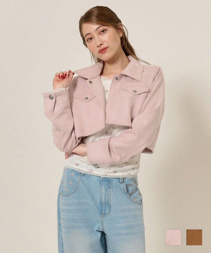 フェイクスエード/ジャケット/アウター/ボレロ