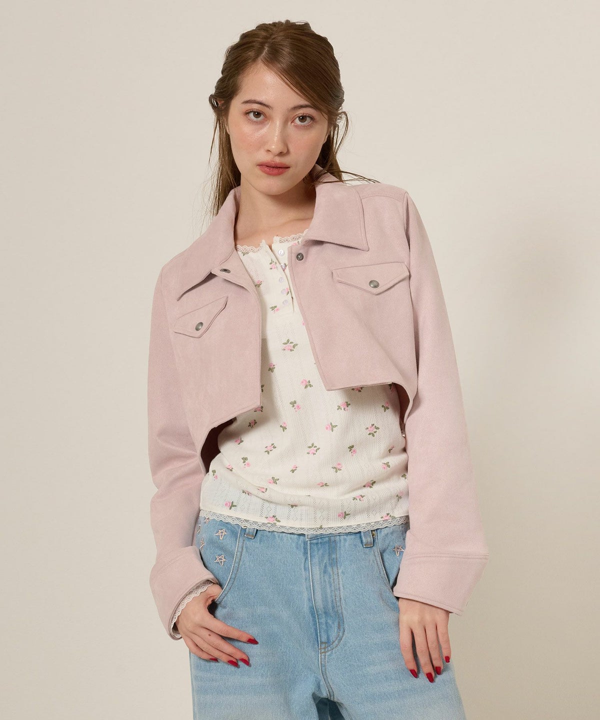 フェイクスエード/ジャケット/アウター/ボレロ