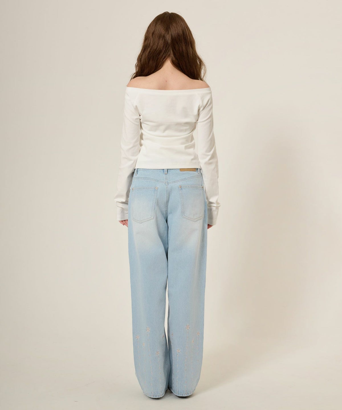 デニム/パンツ/ボトムス/インディゴ/サックス