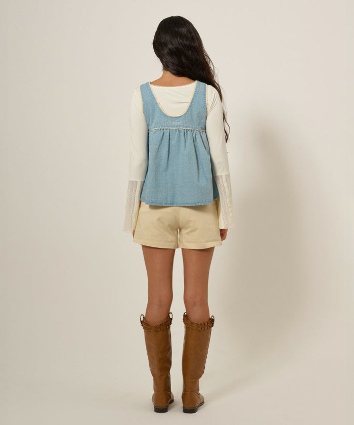 長袖/カットソー/フレアスリーブ