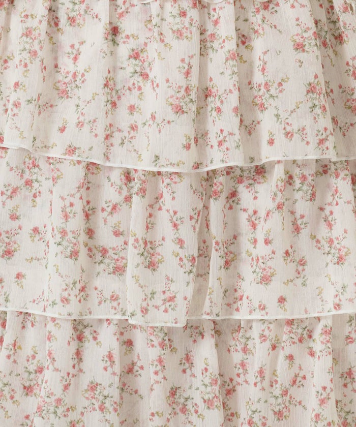 ワンピース/ギャザー/フリル/花柄/キャミワンピ