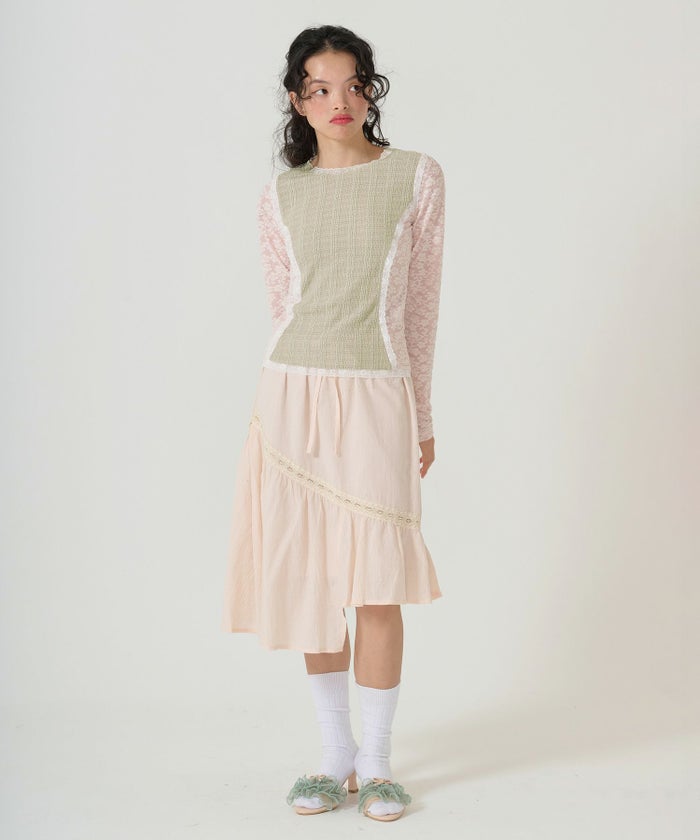 トップス/異素材/コンパクト