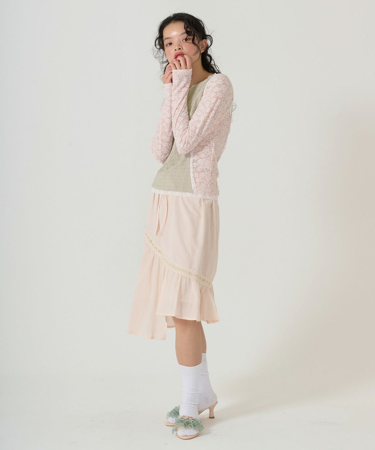 トップス/異素材/コンパクト