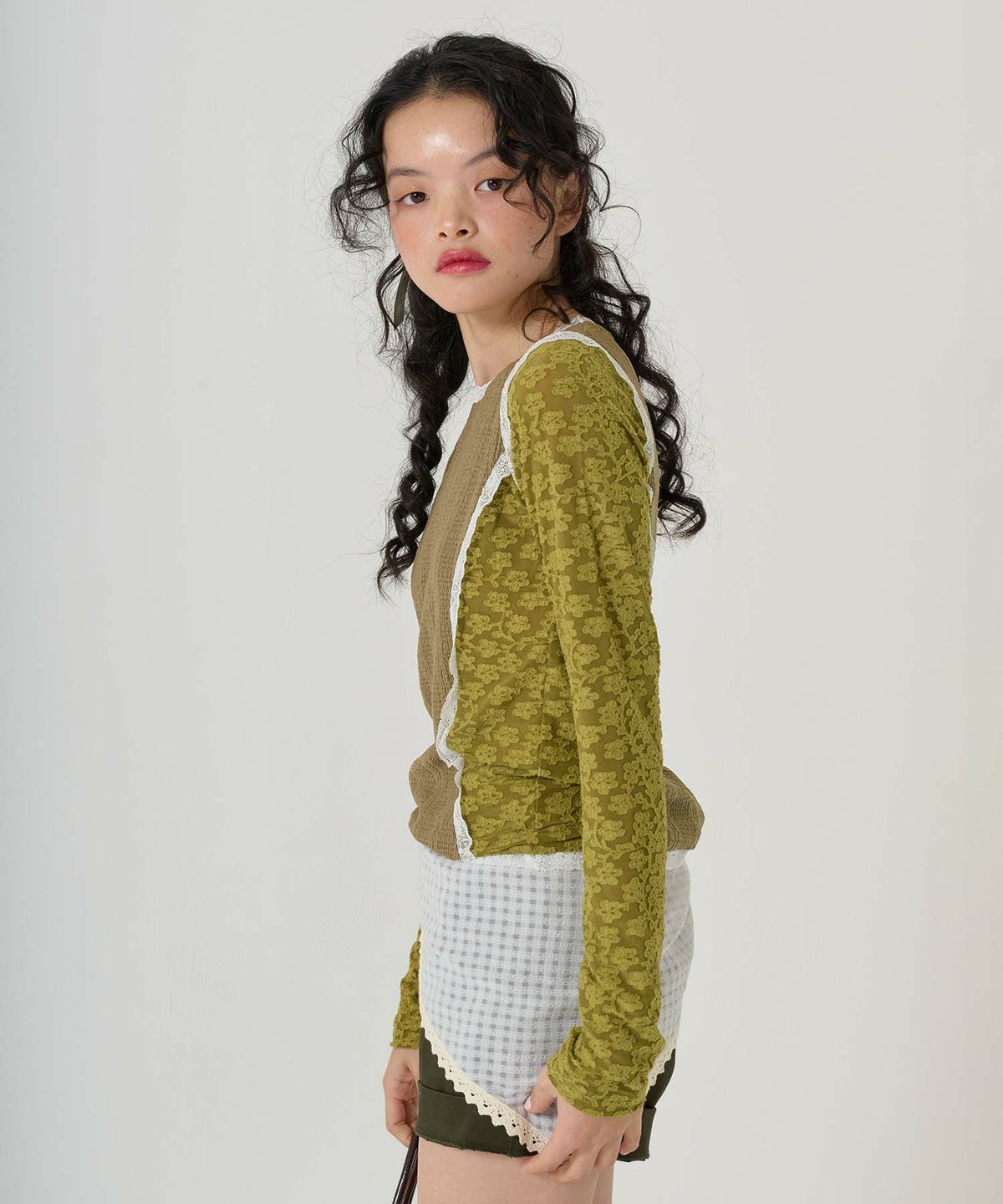 トップス/異素材/コンパクト