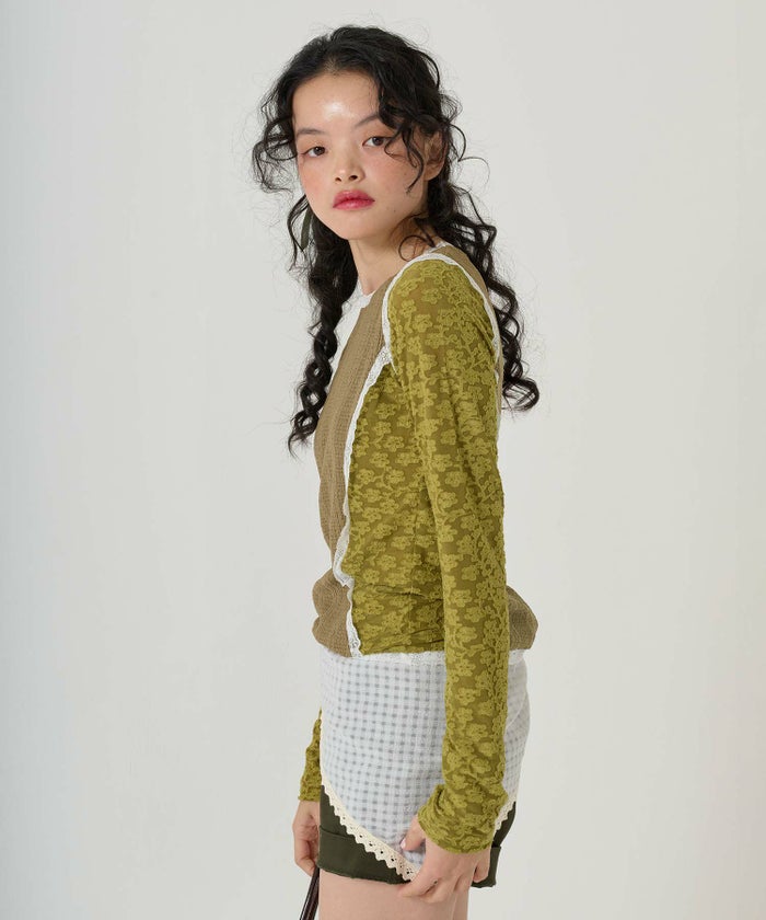 トップス/異素材/コンパクト