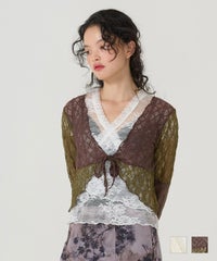 トップス/カーディガン/シアー/カシュクール